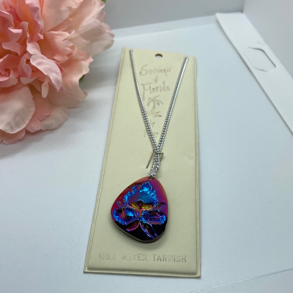 NWT Souvenir of Florida Vintage Silver necklace